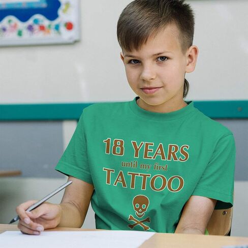 Toddler T-Shirt 18 Years Until My First Tattoo Funny Humor Gag Best Baby Clothes in Saudi Arabia