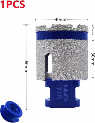 M14 Diamond Drill Bit, Diameter 32/35/40/45/50mm, Shaping, Trimming, Grinding, Ceramic Tiles, Granite, Enlarged Oblique Hole 1Pcs(50mm) in Saudi Arabia
