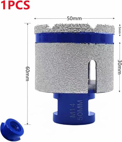 M14 Diamond Drill Bit, Diameter 32/35/40/45/50mm, Shaping, Trimming, Grinding, Ceramic Tiles, Granite, Enlarged Oblique Hole 1Pcs(50mm) in Saudi Arabia