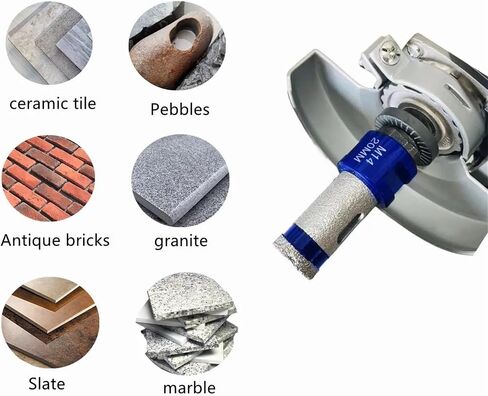 Diamond Drilling Milling Finger Bit 20mm/25mm/35mm/50mm/68mm M14 1Pcs(1PCS-50mm) in Saudi Arabia