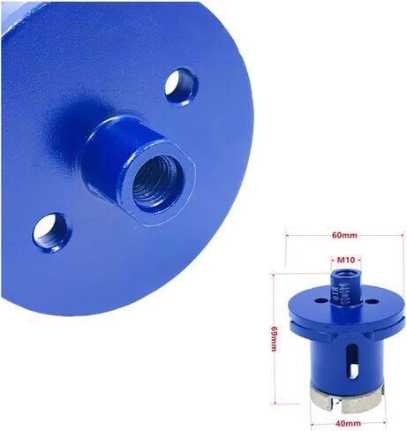 Diamond Basin Opener Sintered Hole Drill Bit M10 Thread Marble Tile Ceramic Washbasin Drainage Basin Opener Tool 1/3Pcs(M10 40-60) in Saudi Arabia