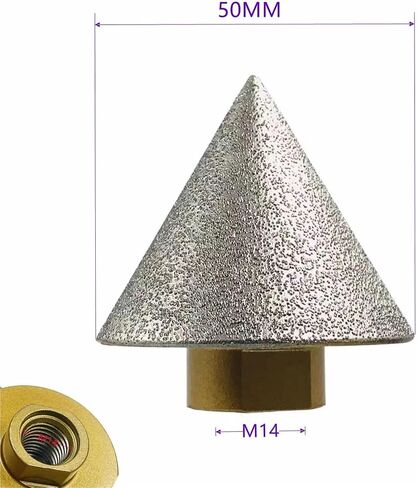Dia 35mm/50mm Diamond Chamfering Milling Bit Tile Crown Bevelling Grinding for Ceramic Marble Porcelain 1Pcs(1pc 35mm M14 Thread) in Saudi Arabia