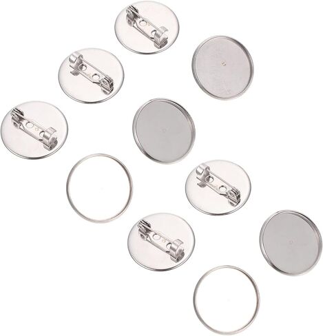 BESPORTBLE 20Pcs DIY Brooch Settings with Safety Trays Breastpin Holders for Compact Design for in Saudi Arabia