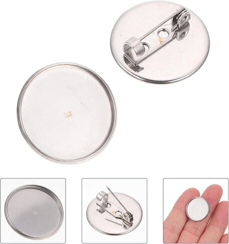 BESPORTBLE 20Pcs DIY Brooch Settings with Safety Trays Breastpin Holders for Compact Design for in Saudi Arabia