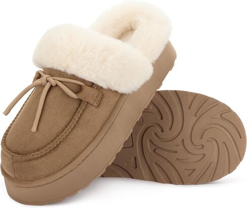 شبشب RockDove نسائي من Microsuede Moc ذو إصبع القدم من الإسفنج الذكي مع نعل داخلي/خارجي in Kuwait