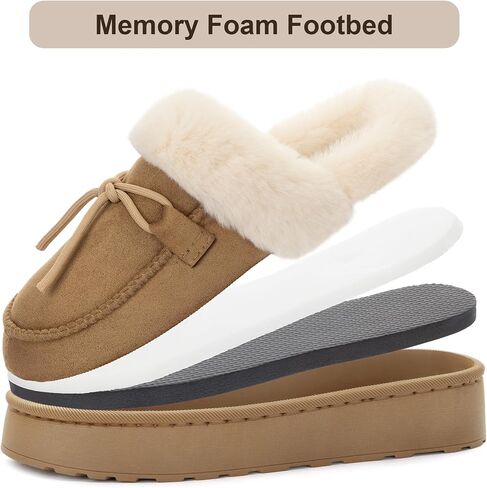 شبشب RockDove نسائي من Microsuede Moc ذو إصبع القدم من الإسفنج الذكي مع نعل داخلي/خارجي in Kuwait