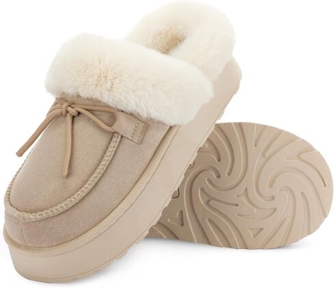 شبشب RockDove نسائي من Microsuede Moc ذو إصبع القدم من الإسفنج الذكي مع نعل داخلي/خارجي in Kuwait