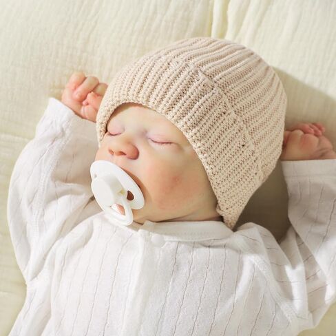 DovFanny Baby Beanie Hat – Cotton Soft & Breathable Knit Skull Cap for Newborn Infant Toddler, Warm Winter Hat in Saudi Arabia
