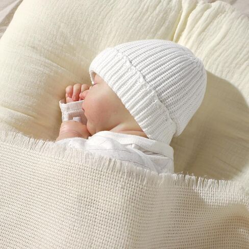 DovFanny Baby Beanie Hat – Cotton Soft & Breathable Knit Skull Cap for Newborn Infant Toddler, Warm Winter Hat in Saudi Arabia