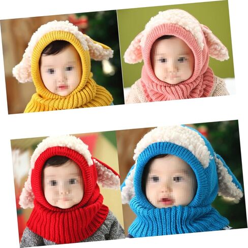 LIFKOME Caps Scarf Caps Hats with Collar Knitted Woolen Coif in Saudi Arabia