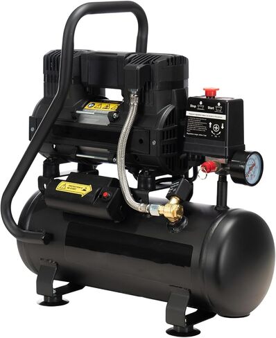 Air Compressor, 2.0 Gallon, 1.0 HP Oil Free, Max 115 PSI, 65dB Ultra Quiet, for Auto Repair, Tire Inflation, Spray Painting, Woodwork Nailing in Kuwait