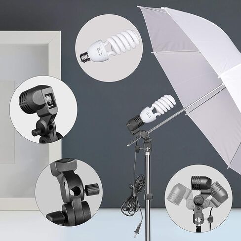 EMART 45W 5500K Umbrella Photography Lighting Kit with 7x10ft Green Screen Backdrop Kit with Movable Stand in Saudi Arabia