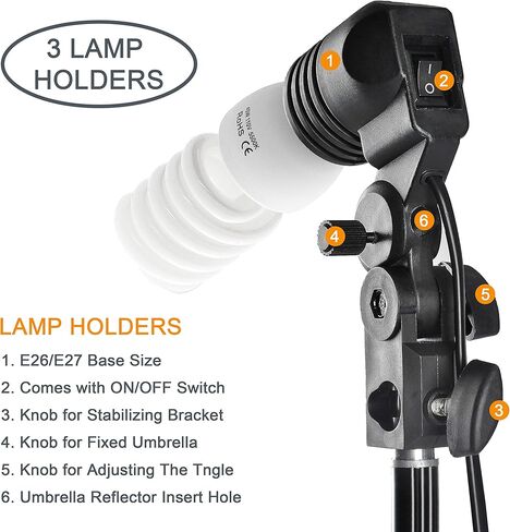 EMART 45W 5500K Umbrella Photography Lighting Kit with 7x10ft Green Screen Backdrop Kit with Movable Stand in Saudi Arabia