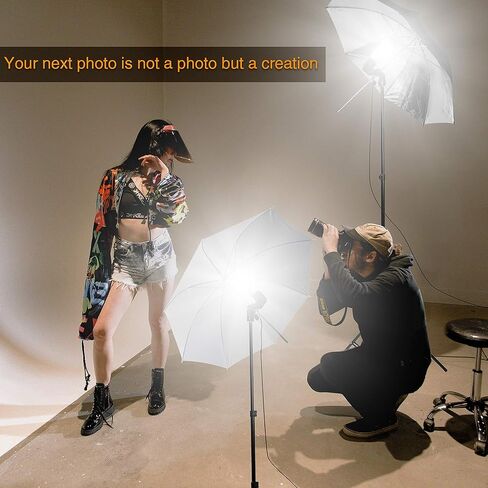 EMART 45W 5500K Umbrella Photography Lighting Kit with 7x10ft Green Screen Backdrop Kit with Movable Stand in Saudi Arabia
