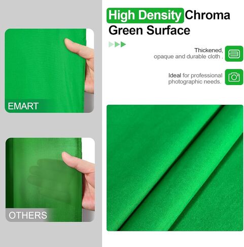 EMART 45W 5500K Umbrella Photography Lighting Kit with 7x10ft Green Screen Backdrop Kit with Movable Stand in Saudi Arabia