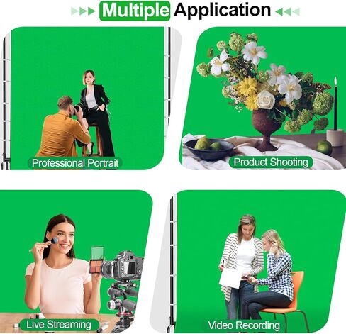 EMART 45W 5500K Umbrella Photography Lighting Kit with 7x10ft Green Screen Backdrop Kit with Movable Stand in Saudi Arabia