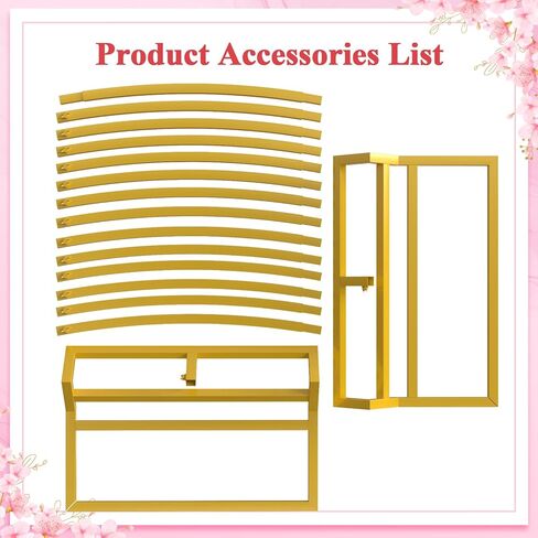 Putros 8FT الذهب جولة خلفية حامل دائرة معدنية بالون قوس الإطار قوس الزفاف لحفل عيد ميلاد الذكرى السنوية الزفاف الديكور التخرج in Kuwait