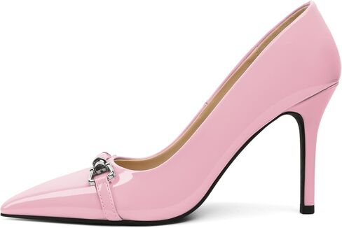 YODEKS Women Stiletto Heel Pumps Slip On 3.5‘’ Closed Pointed Toe Buckle Shoes Dress Parent Size 6-13 in Saudi Arabia