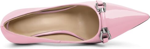 YODEKS Women Stiletto Heel Pumps Slip On 3.5‘’ Closed Pointed Toe Buckle Shoes Dress Parent Size 6-13 in Saudi Arabia