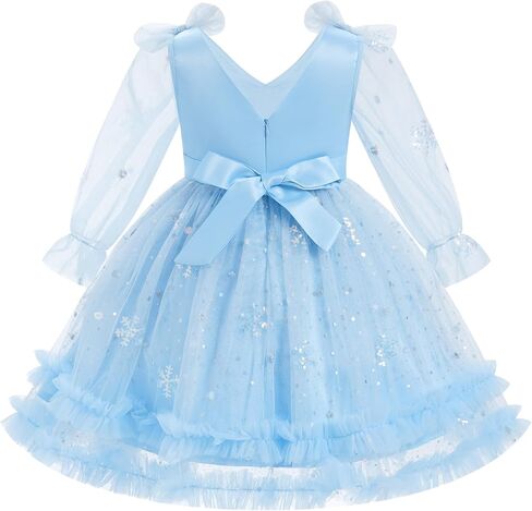 فستان توتو للأطفال الصغار البنات للربيع والخريف وأكمام طويلة مطرزة بالورود وكشكشة من التول وحفلات الزفاف وحفلات الكيك in Kuwait