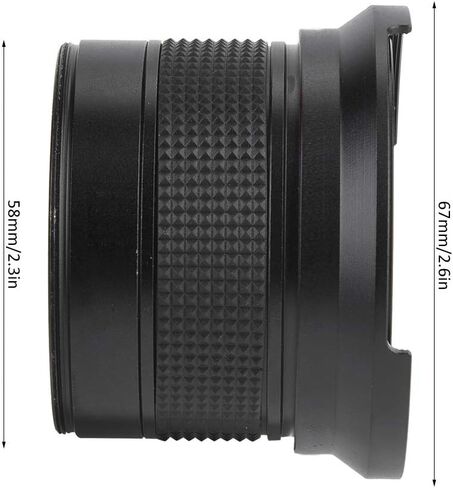 58MM Metal Fisheye Lens for DSLR Cameras with 0.35X Wide Angle Effect for Creative Photography Suitable for 58MM SLR Lenses for Indoor Outdoor Events Travel and Action Shots in Saudi Arabia