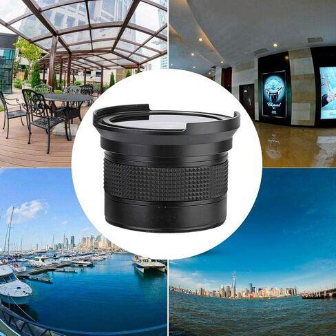 58MM Metal Fisheye Lens for DSLR Cameras with 0.35X Wide Angle Effect for Creative Photography Suitable for 58MM SLR Lenses for Indoor Outdoor Events Travel and Action Shots in Saudi Arabia