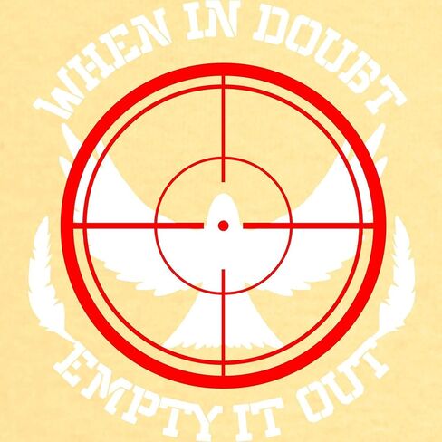 تي شيرت CafePress Dove Hunting Bird Hunter عندما تكون في شك، تي شيرت لطيف برسومات للأطفال الصغار، 100% قطن in Kuwait