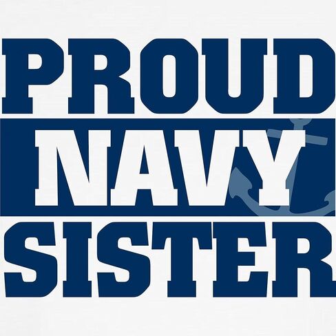 تي شيرت CafePress Proud Navy Sister للأطفال الصغار، تي شيرت لطيف برسومات للأطفال الصغار، 100% قطن in Saudi Arabia