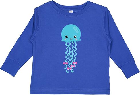 inktastic Cute Jellyfish, Little Jellyfish, Blue Toddler Long Sleeve T-Shirt in Saudi Arabia