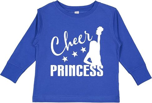 تي شيرت Inktastic Cheer Princess Cheerleader للأطفال الصغار بأكمام طويلة in Saudi Arabia