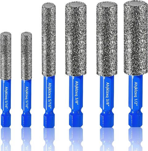 Diamond Drill Bits for Ceramic,6Pcs Tile Drill Bits Multi Function Drilling Milling Ceramic Glass Porcelain Marble Granite in Saudi Arabia