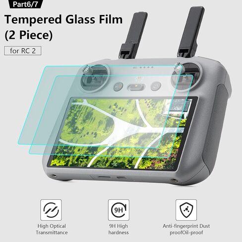 مجموعة ملحقات حافظة صلبة FPVtosky لجهاز DJI Mini 5 Pro، مجموعة ملحقات الطائرة بدون طيار تتضمن حافظة مزدوجة الطبقات، ظلة RC2، حبل قصير، واقي زجاجي مقوى لشاشة RC2، وسادة هبوط، مجموعة مرشح، عصا التحكم (7 في 1) in Kuwait