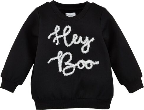 Mud Pie baby-girls Mud Pie Toddler Sweatshirt, Hey Boo in Saudi Arabia