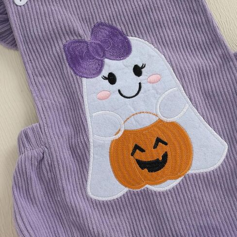 My First Halloween Baby Girl Outfit Newborn Pumpkin Face Print Bubble Romper Jumpsuit Overalls Pumpkin Clothes in Saudi Arabia