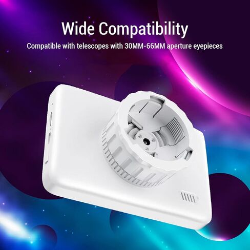 WiFi Electronic Telescope Eyepiece, 4K Video Recording Wireless Digital Telescope Eyepiece Camera with 5in Screen, for 30MM to 66MM Eyepiece, for Bird Watching Concert in Saudi Arabia