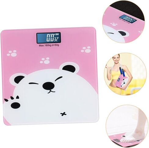BESPORTBLE Electronic Baby Scale Temperature Detection High Precision Digital Weight Scale for Infants and Pets Cute Cartoon Design for Indoor Use in Saudi Arabia