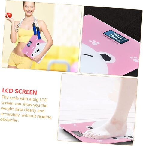 BESPORTBLE Electronic Baby Scale Temperature Detection High Precision Digital Weight Scale for Infants and Pets Cute Cartoon Design for Indoor Use in Saudi Arabia