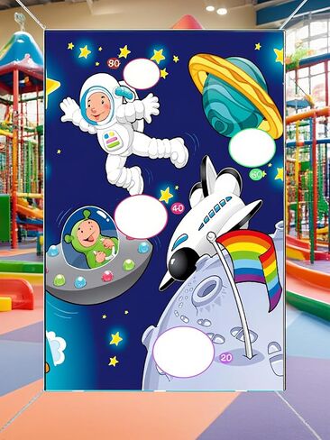 Interactive Family Game of Space Flag Sandbag Throwing Activity for Holiday Gatherings (1 Sandbag) in Saudi Arabia