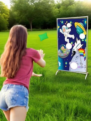 Interactive Family Game of Space Flag Sandbag Throwing Activity for Holiday Gatherings (1 Sandbag) in Saudi Arabia