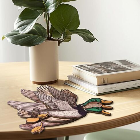 FLHRSM Mallard Duck Baby Stuff 3PCS، البط البري الخشبي للصيد جدار ديكور خمر مزرعة جدار الفن، غرفة المعيشة ديكور الحضانة هدايا حفلة دش الطفل، منحوتة الطيور الطائرة علامات معلقة in Kuwait