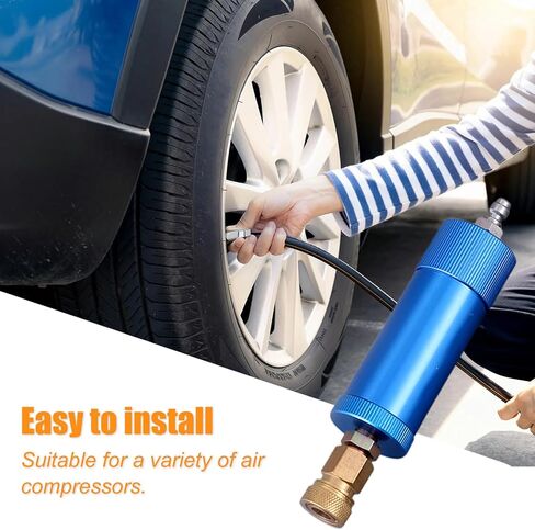 High Pressure PCP Air Filter Oil-Water Separator, 40MPa/5800Psi Inline Moisture Separator with 8mm Quick Connect, Complete Kit with 25 Filters, Sealing Rings & Gaskets for Air Compressor Pump (Yellow) in Saudi Arabia