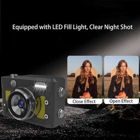 Mini Keychain Camera 64GB, 1080P Mini Retro Photo Video Camera, 120 Minute Battery Life Portable Tiny Digital Cam, Micro Video Camcorder for Travel Students Children, Green in Saudi Arabia