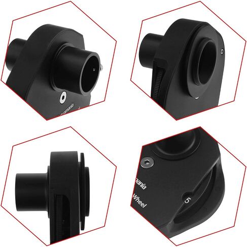 Astromania 1.25" Multiple 5-Position Filter Wheel for Telescope - Bundle with - 1.25" 90-Degree Diagonal Mirror in Saudi Arabia