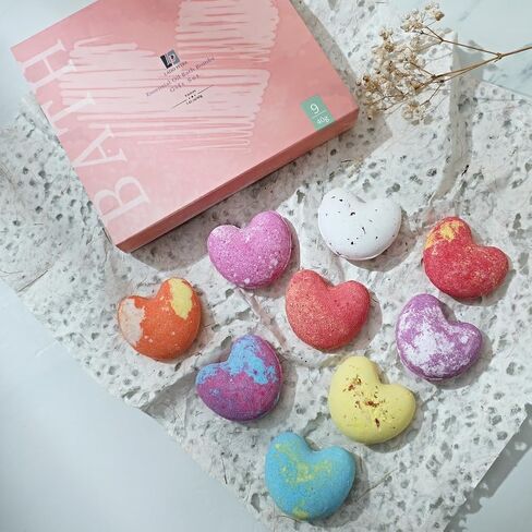 Bath Bombs Gift Set, 9 x 1.41 Oz/ 40g. Essential Oil Spa Bomb Fizzies, Relaxation, Moisturizing and Fun for Women, Wife, Mom, Girls, Teens, Daughter and Her in Saudi Arabia