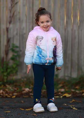 ديزني فروزن إلسا الأميرة بيل موانا ميني طفل فتاة سترة منتفخة خفيفة الوزن قابلة للحزم معطف الشتاء الدفء 2-10 سنوات in Kuwait
