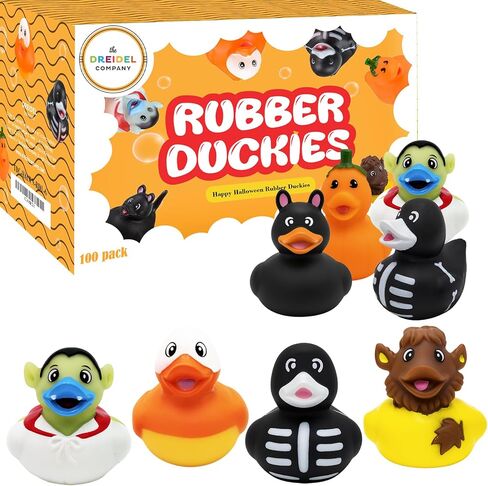 The Dreidel Company 6-Pack Halloween Rubber Duck Toy Duckies for Jeeping, Fun Bath Birthday Gifts Baby Showers Summer Beach and Pool Activity, 2 Inches in Saudi Arabia
