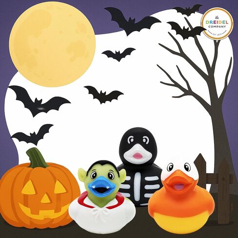 The Dreidel Company 6-Pack Halloween Rubber Duck Toy Duckies for Jeeping, Fun Bath Birthday Gifts Baby Showers Summer Beach and Pool Activity, 2 Inches in Saudi Arabia