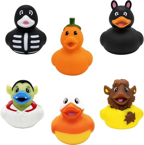 The Dreidel Company 6-Pack Halloween Rubber Duck Toy Duckies for Jeeping, Fun Bath Birthday Gifts Baby Showers Summer Beach and Pool Activity, 2 Inches in Saudi Arabia