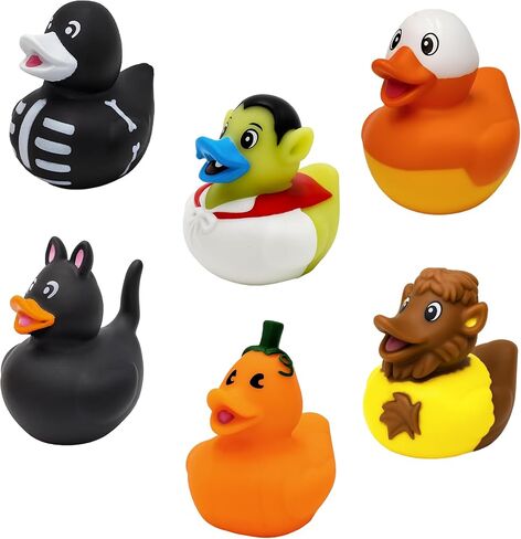The Dreidel Company 6-Pack Halloween Rubber Duck Toy Duckies for Jeeping, Fun Bath Birthday Gifts Baby Showers Summer Beach and Pool Activity, 2 Inches in Saudi Arabia