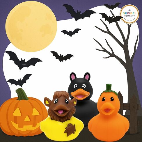 The Dreidel Company 6-Pack Halloween Rubber Duck Toy Duckies for Jeeping, Fun Bath Birthday Gifts Baby Showers Summer Beach and Pool Activity, 2 Inches in Saudi Arabia
